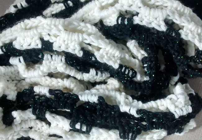 Black and White Scarf